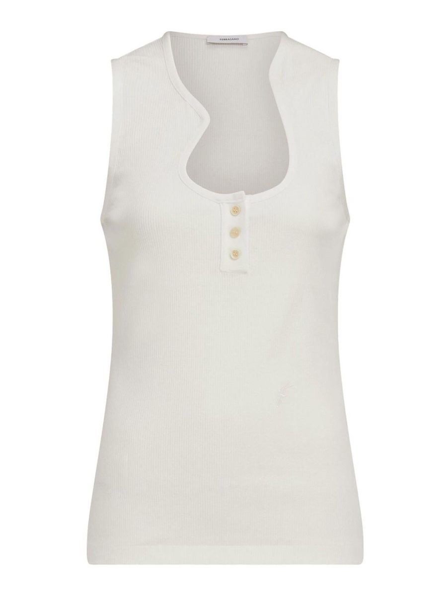 Ferragamo Gilet - Blanc
