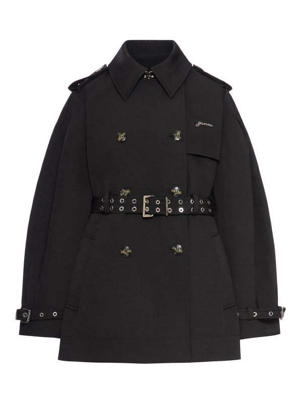 Ganni Trench-Coat - Noir