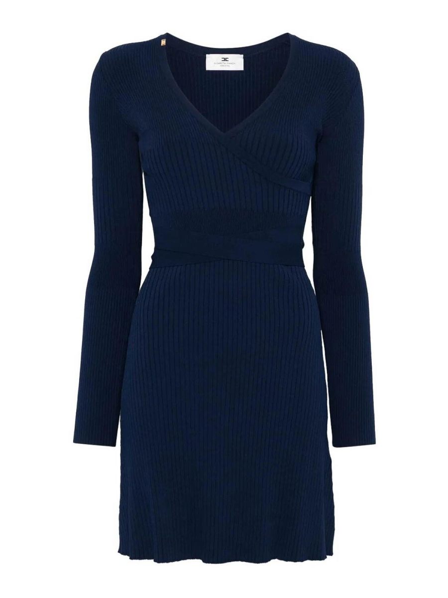 Elisabetta Franchi Robe Au Genou - Bleu