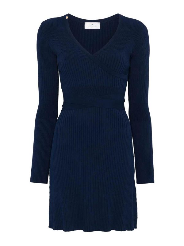 Elisabetta Franchi Robe Au Genou - Bleu
