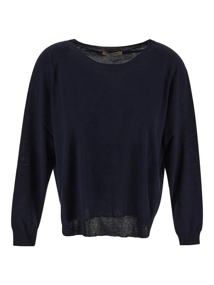 Gentryportofino Pull Col Rond - Bleu