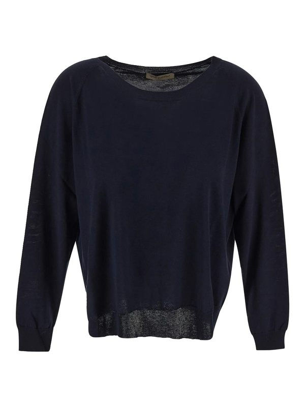 Gentryportofino Pull Col Rond - Bleu