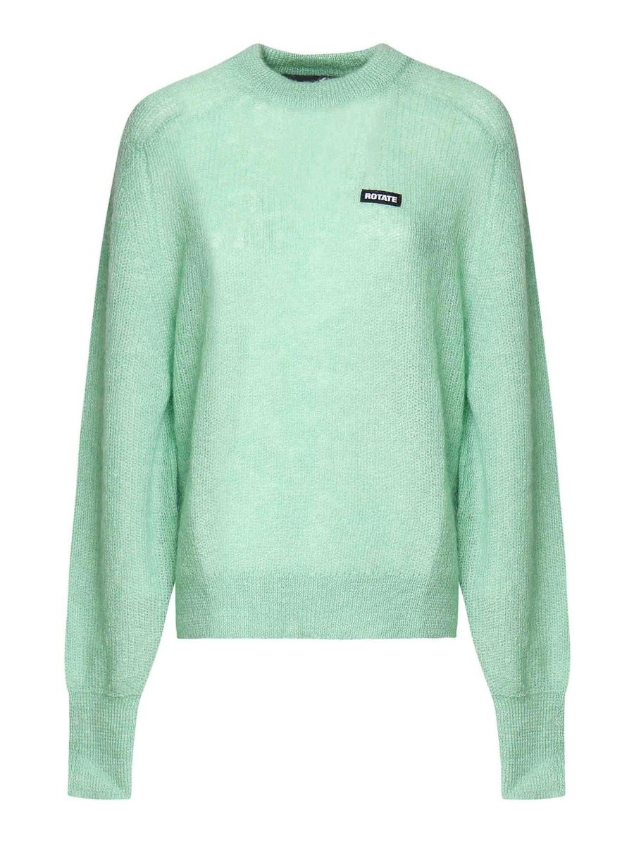 Rotate Birger Christensen Pull Col Rond - Vert