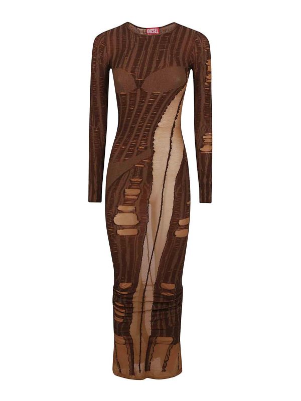 Diesel Maxi Robe - Marron