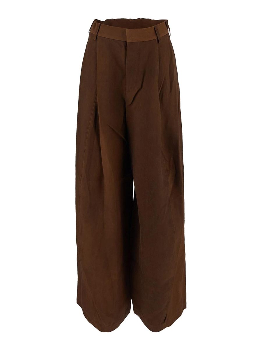 Uma Wang Pantalons Décontractés - Marron