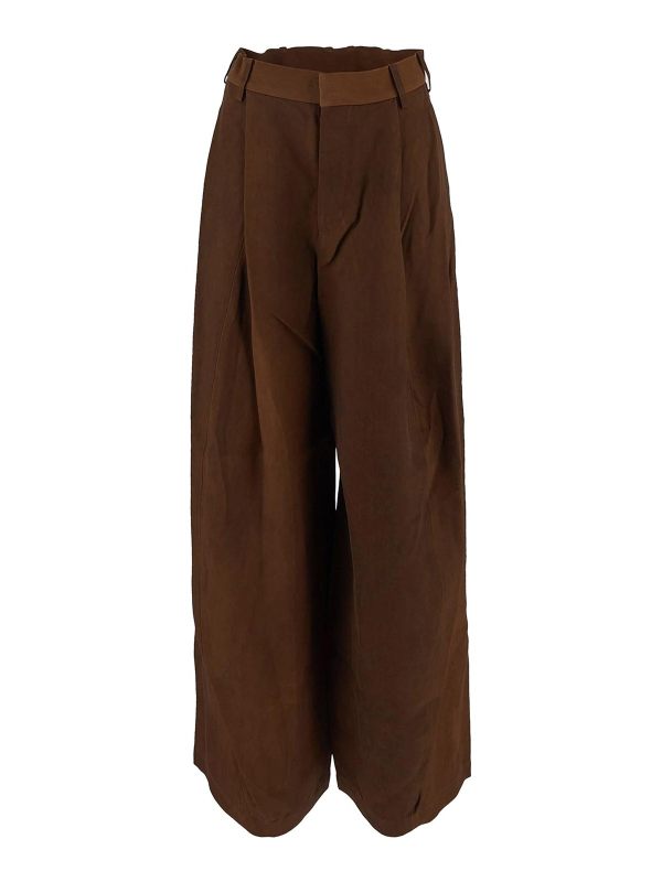 Uma Wang Pantalons Décontractés - Marron