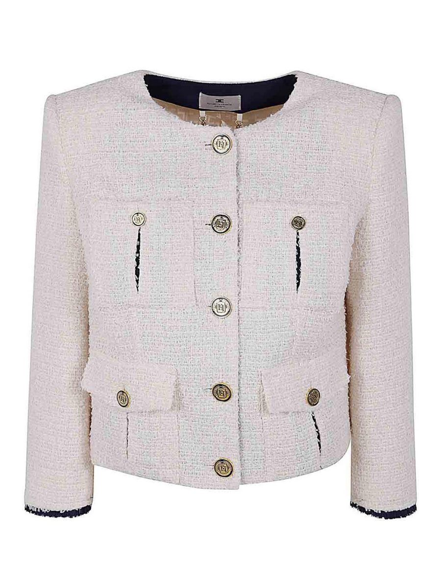 Elisabetta Franchi Veste Casual - Blanc