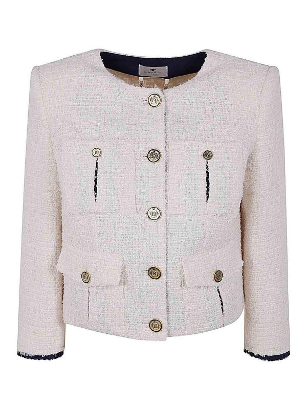 Elisabetta Franchi Veste Casual - Blanc