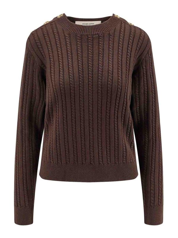 Golden Goose Pull Col Bateau - Camel