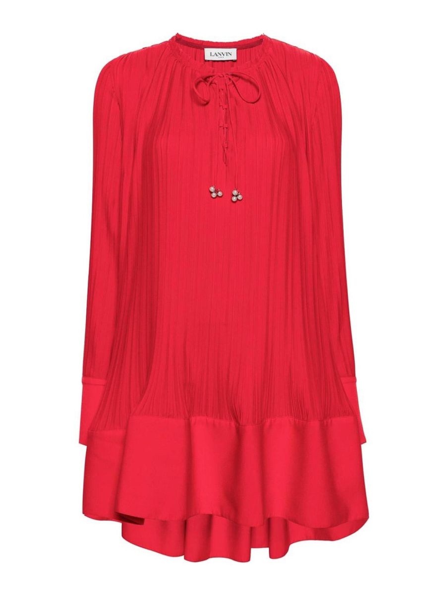 Lanvin Robe Courte - Rouge