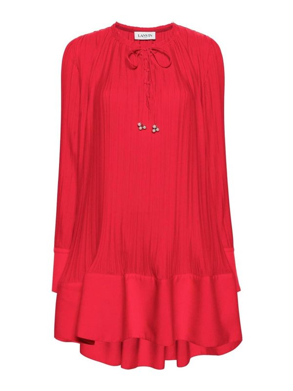Lanvin Robe Courte - Rouge