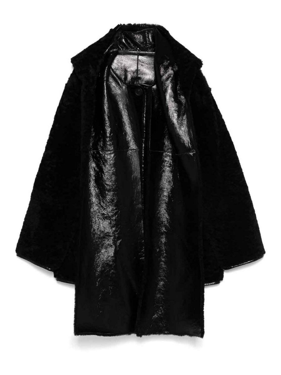 Alberta Ferretti Manteau Court - Noir