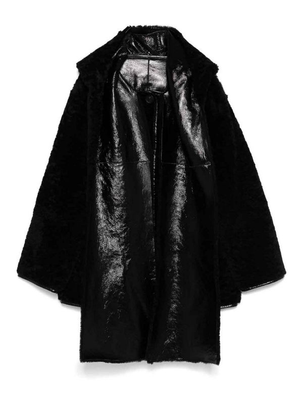 Alberta Ferretti Manteau Court - Noir
