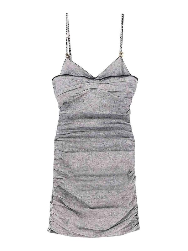 Elisabetta Franchi Robe Au Genou - Gris