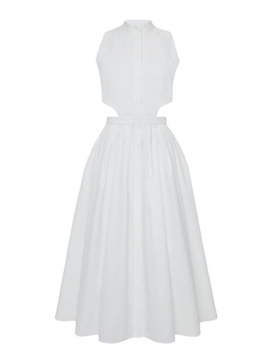 Alexander Mcqueen Maxi Robe - Blanc