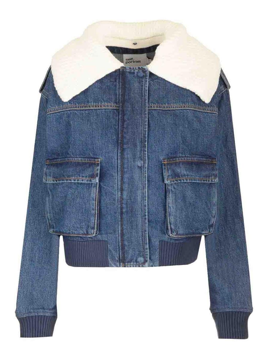 Self Portrait Veste Casual - Bleu