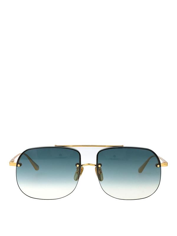 Linda Farrow Lunettes De Soleil - Or