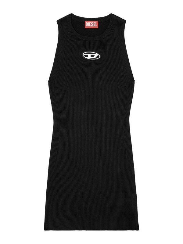 Diesel Robe Au Genou - Noir