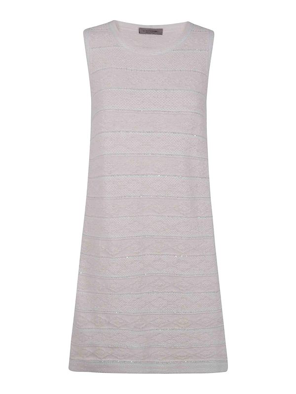 D. Exterior Robe Au Genou - Blanc