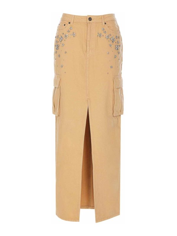 Self Portrait Jupe Midi - Beige