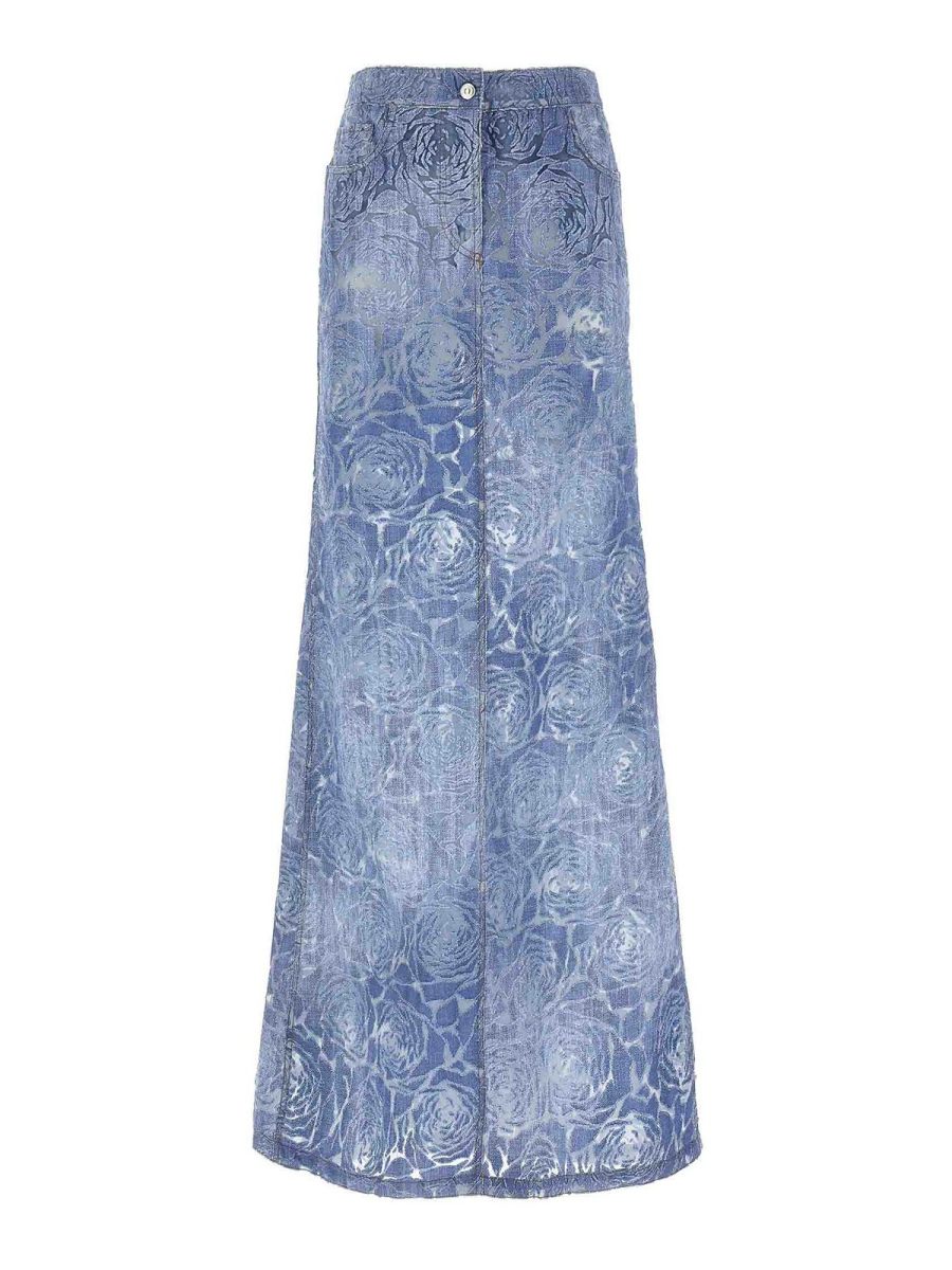 Ermanno Scervino Jupe Midi - Bleu Clair