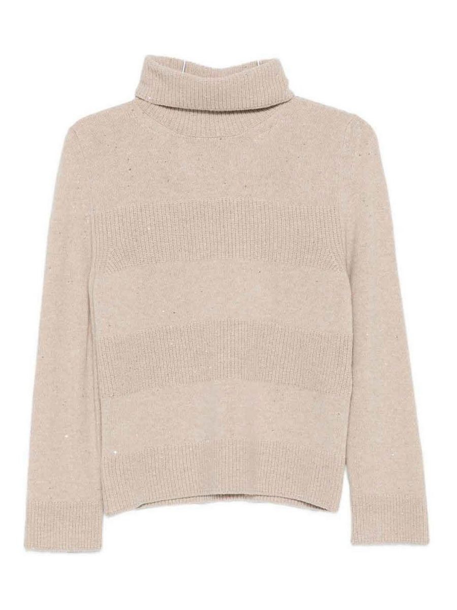 D. Exterior Pull Col Rond - Beige