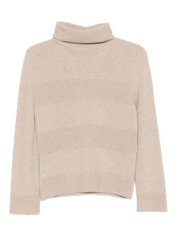 D. Exterior Pull Col Rond - Beige