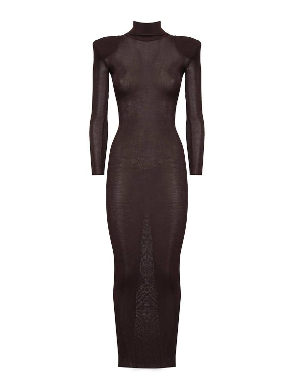 Self Portrait Maxi Robe - Marron