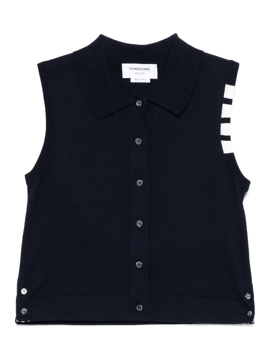 Thom Browne Gilet - Bleu Foncé