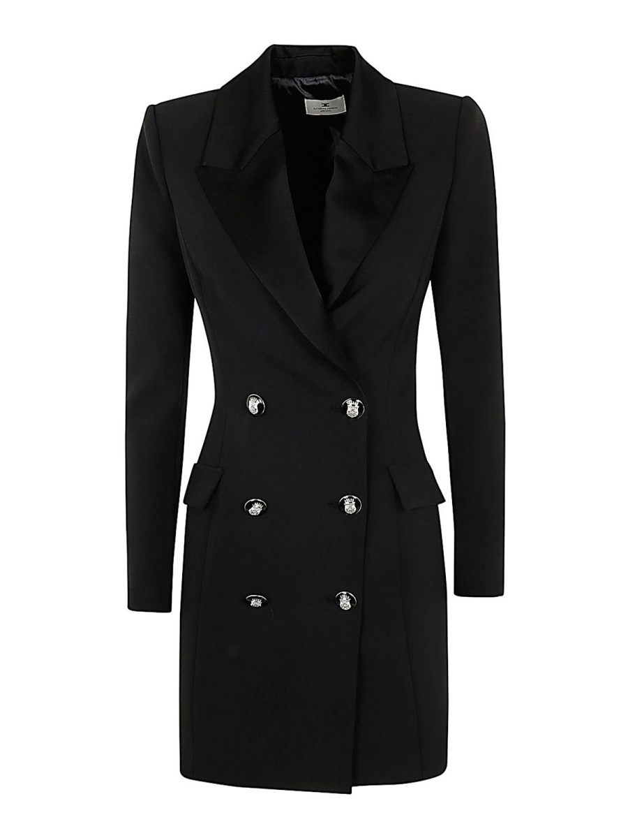 Elisabetta Franchi Robe Au Genou - Noir