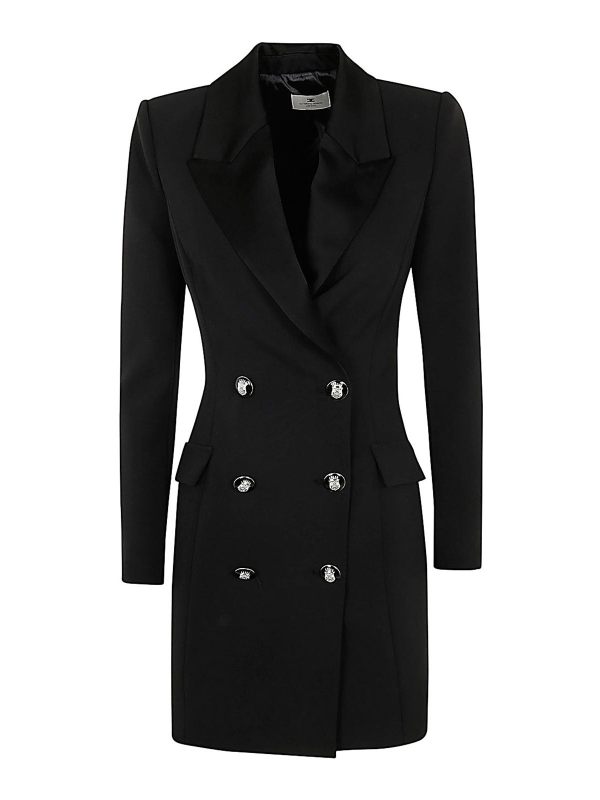 Elisabetta Franchi Robe Au Genou - Noir