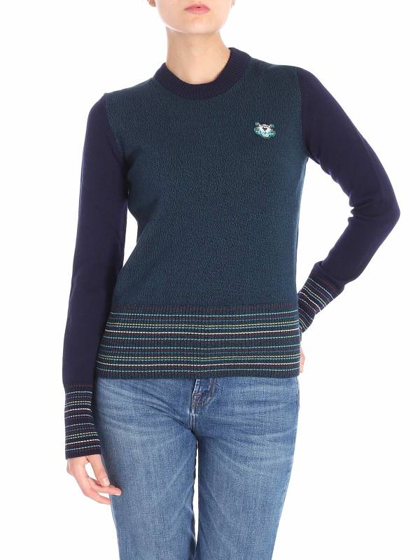 Kenzo Pull Col Roulé - Bleu