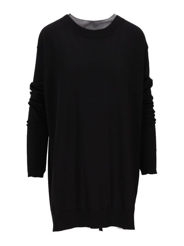 Ann Demeulemeester Pull Col Rond - Noir
