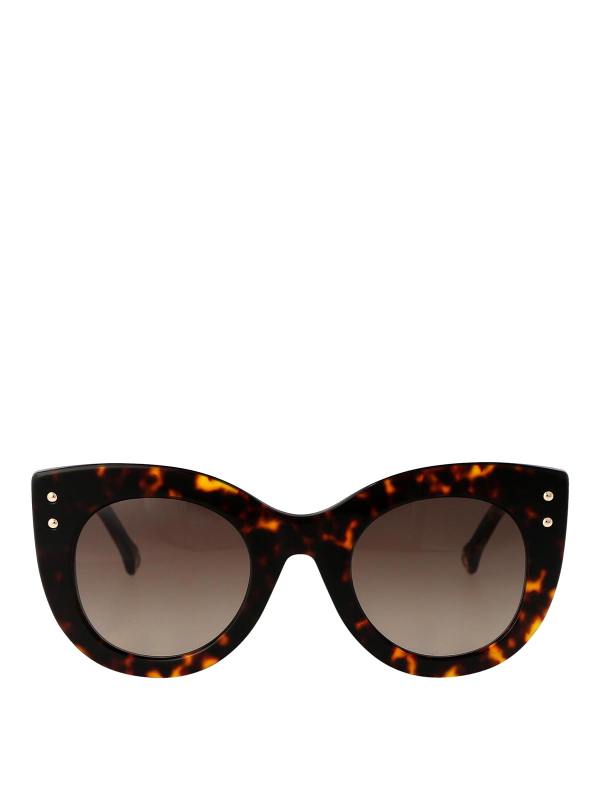 Carolina Herrera Lunettes De Soleil - Marron