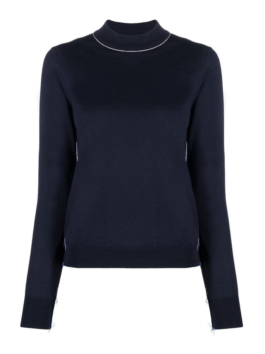 Maison Margiela Pull Col Rond - Bleu