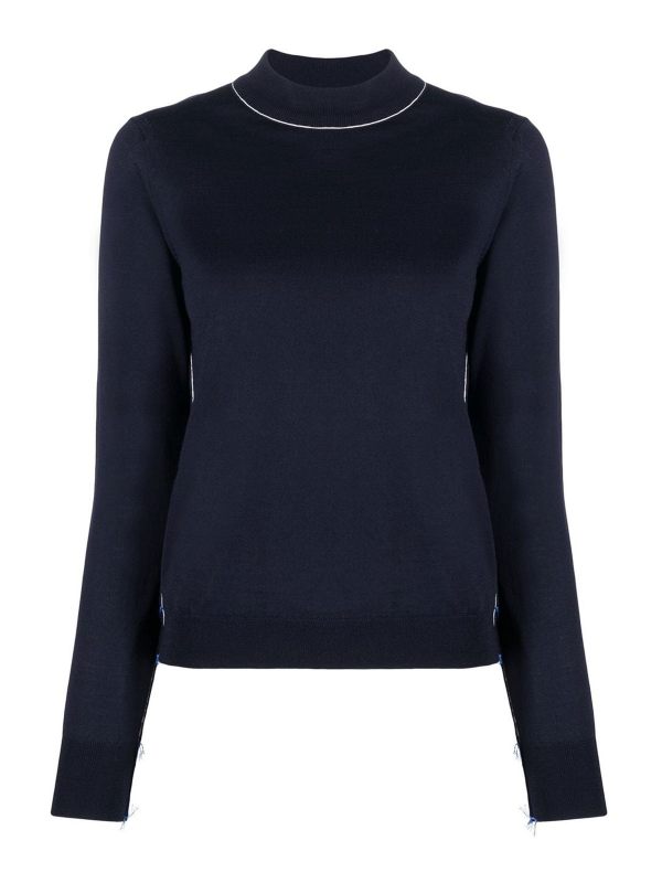 Maison Margiela Pull Col Rond - Bleu