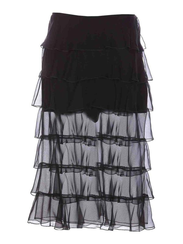 Valentino Garavani Jupe Midi - Noir