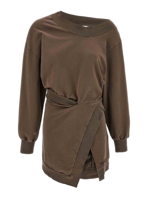 The Attico Robe Au Genou - Marron