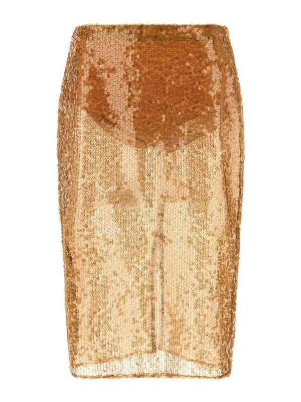 Elisabetta Franchi Jupe Midi - Beige