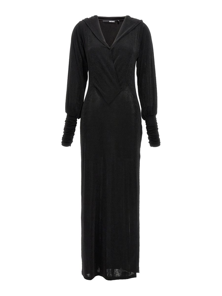 Rotate Birger Christensen Robe Au Genou - Noir