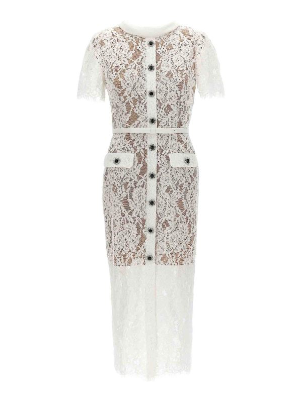 Self Portrait Maxi Robe - Blanc