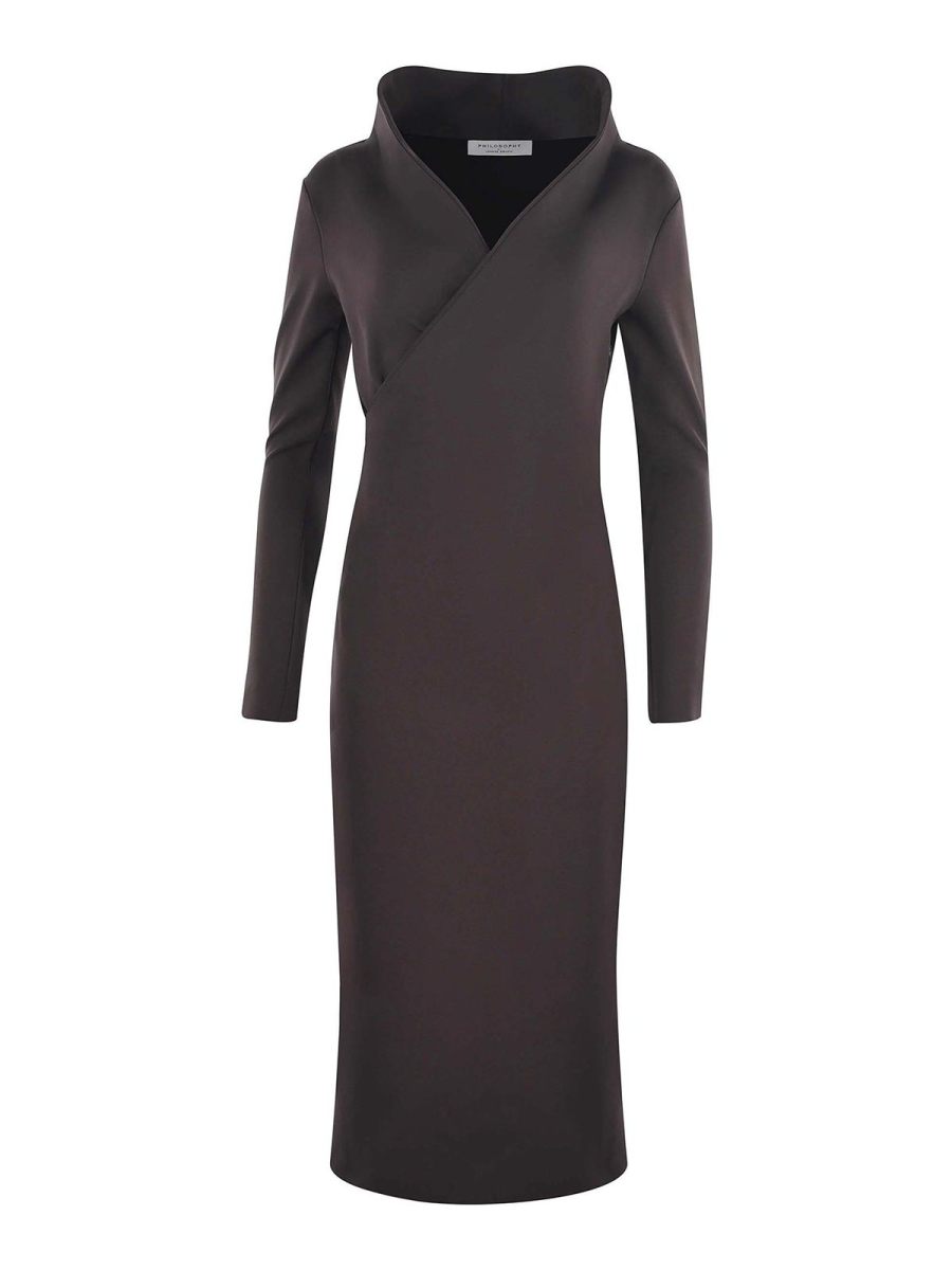 Philosophy di Lorenzo Serafini Robe Au Genou - Marron