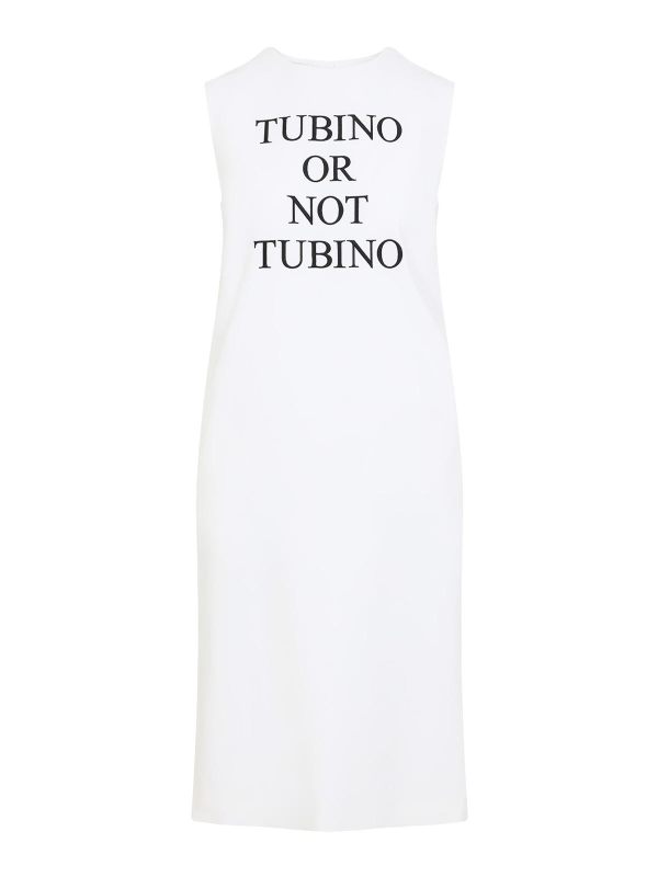Moschino Robe Au Genou - Blanc