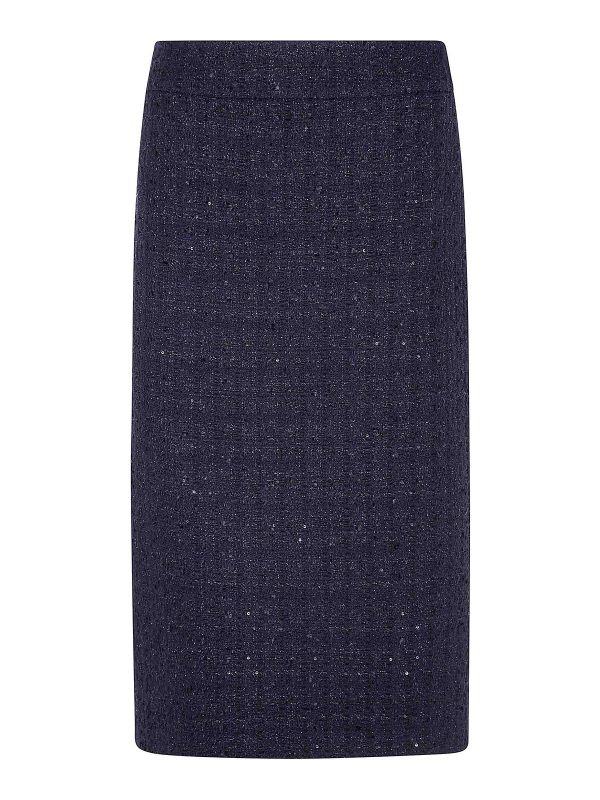 Emporio Armani Jupe Midi - Bleu