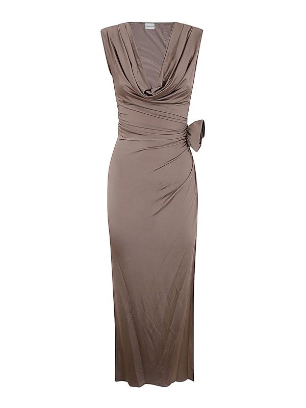 Magda Butrym Robe Au Genou - Marron