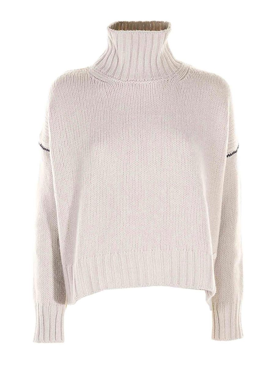 Woolrich Pull Col Roulé - Crème