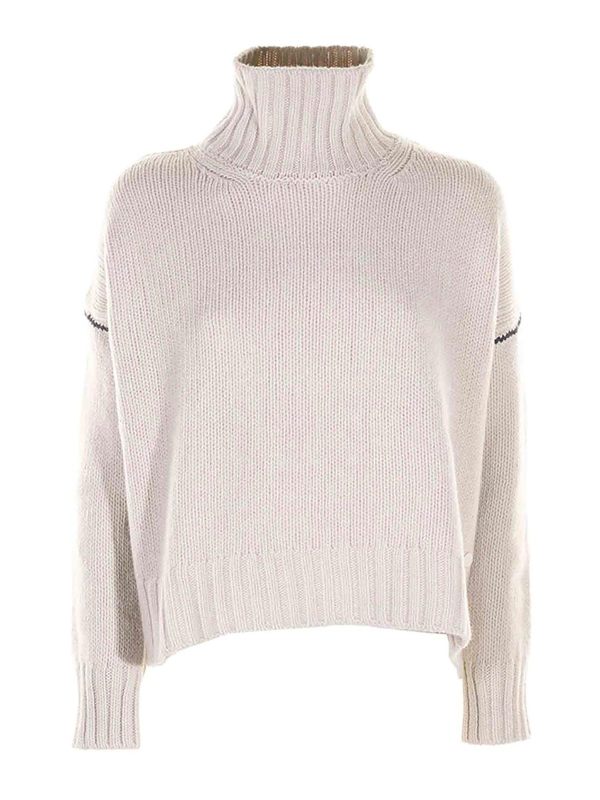 Woolrich Pull Col Roulé - Crème