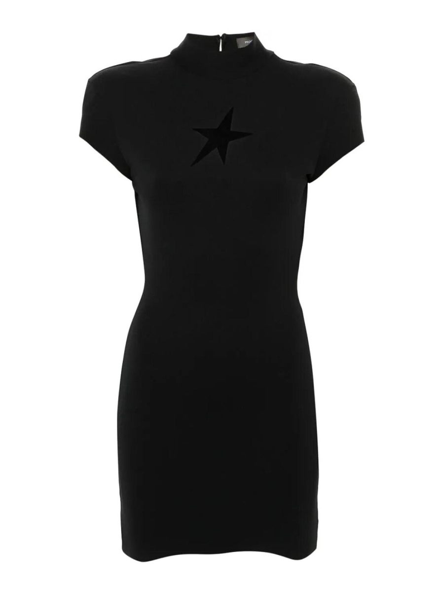 Mugler Robe Courte - Noir