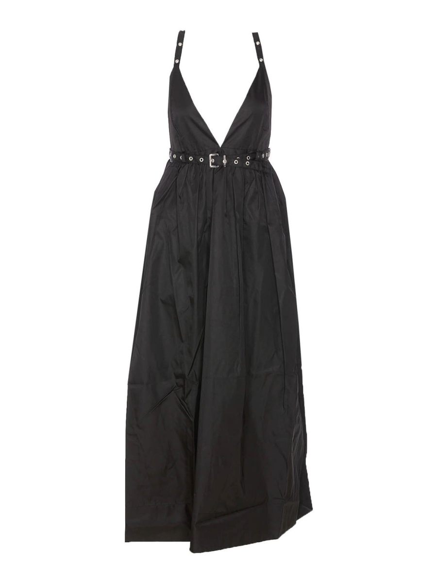 Ganni Robe Au Genou - Noir