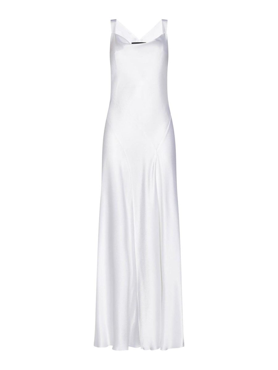 Alberta Ferretti Maxi Robe - Blanc
